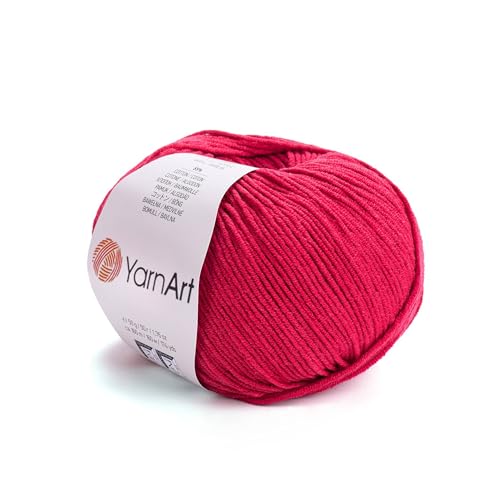 YarnArt Genius Soft Cotton Acrylic Blend Yarn - Amigurumi, Crochet and Knitting –%55 Cotton-45% Acrylic, Craft Yarn for Kids and Adults Garments, Baby Items and Accessories, 174 yds / 50 g - color: 51