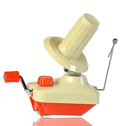 Wooden Yarn Ball Winder | Hand Operated Yarn Winder | Handcrafted Wooden Yarn Ball Winder for Knitting Crocheting - Knitter's Gifts Center Pull Ball Winder (Winder & Rosewood Swift) - color: Winder & Rosewood Swift