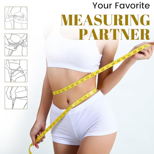 Tape Measure Soft Seamstress Cloth Tailor Body Measuring Tape for Sewing | Fabric Body Measuring Tape Yellow Tape Measure Seamstress Tape Measurement 60-inch Craft Vinyl Tailor Ruler for Weight Loss