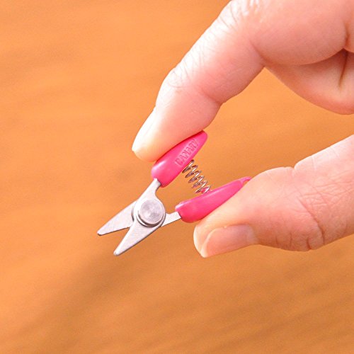 CANARY Mini Travel Scissors 1.3" - TSA Approved Portable Tiny Scissors for Yarn, Sewing, Paper - Micro Keychain Snips with Safety Cap, Japanese Stainless Steel Blade, Made in Japan, Green - color: Green