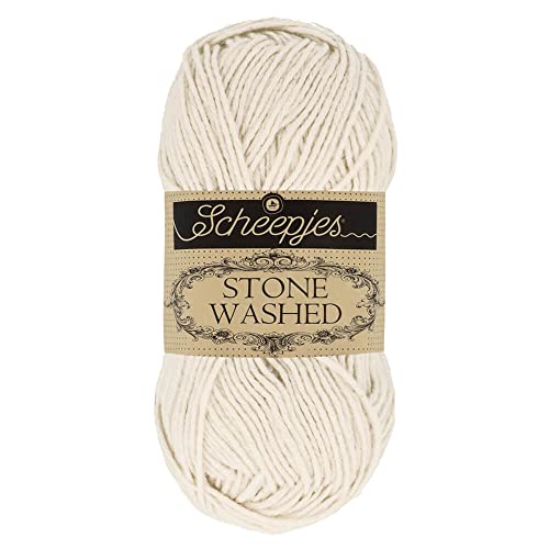 Scheepjes Stone Washed Yarn 50 g (1.76 oz) - 801 Moon Stone Beige - color: 801 Moon Stone