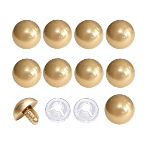 Thalinfayi 24mm Large Safety Eyes Craft Eyes for Amigurumi Crocheting | 60pcs Plastic Safety Eyes and Washers for DIY Crafts Amigurumi Stuffed Animals Handmade Projects. Tool-Free Installation - color: Gold