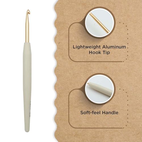 Knitter’s Pride Pearl Single-Ended Aluminum Crochet Hook - 4.50mm - size: 4.50 mm