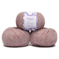 Baby Alpaca Merino Yarn 3 Skeins 150g Worsted Weight Knitting Lilac Rose | Pullu baby alpaca merino blend made in Peru 3 skeins 150g 426yd total for knitting and crochet sweaters scarves and hats - color: Lilac Rose