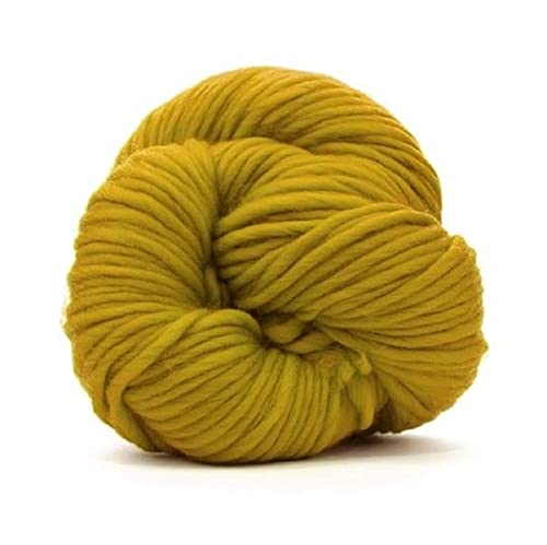 Revolution Fibers | Premium Super Bulky Merino Wool | 100-Grams, Chunky Weight Thick Wool for Knitting, Crochet, Baby Blanket, Dyed, Felting, Weaving, Mustard Yellow - color: Mustard (Yellow)