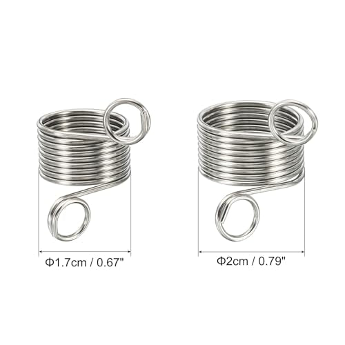 PATIKIL Knitting Crochet Loop Ring for Fingers, 2 Set Adjustable Metal Yarn Tension Ring Open Crochet Holder for Faster Knitting Craft DIY, Silver