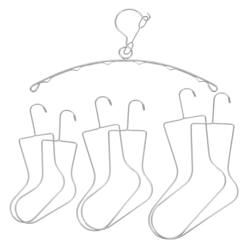 UNICRAFTALE 7Pcs 4 Styles Sock Blockers Stainless Steel Laundry Drying Hanger Rack Sock Dryings Rack Hanger for Fast Drying and Displaying Hand Knitted Socks Laundry Room Organizer - size: 27/31.9/34cm Long