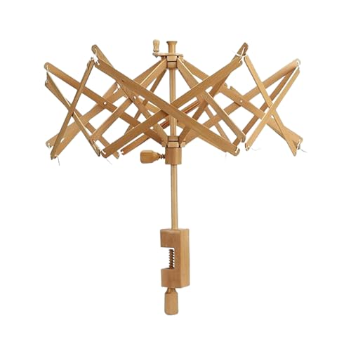 Hand Operated Yarn Ball Winder | Swift, Yarn, Wool, and String Holder| Knitting & Crochet Accessories Galaxy Indiacraft (Natural Rosewood)… - color: Umbrella Swft Natural Beechwood