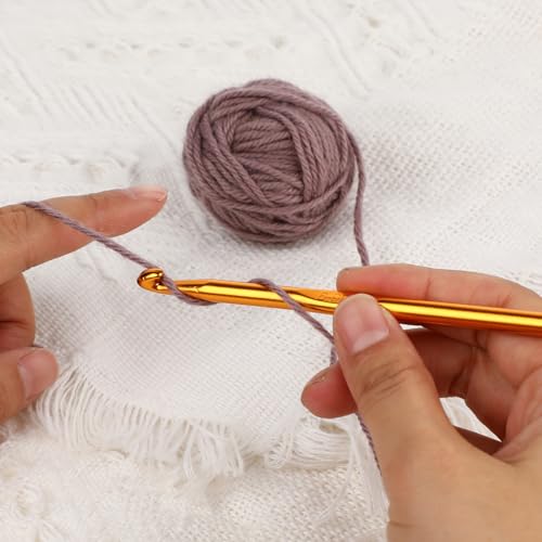 12PCS 6mm Crochet Hook, Aluminum US J/10 Small Crochet Hooks, Crochet Hooks for Beginners, Knitting Crochet Needles for Yarn Craft - color: 6mm