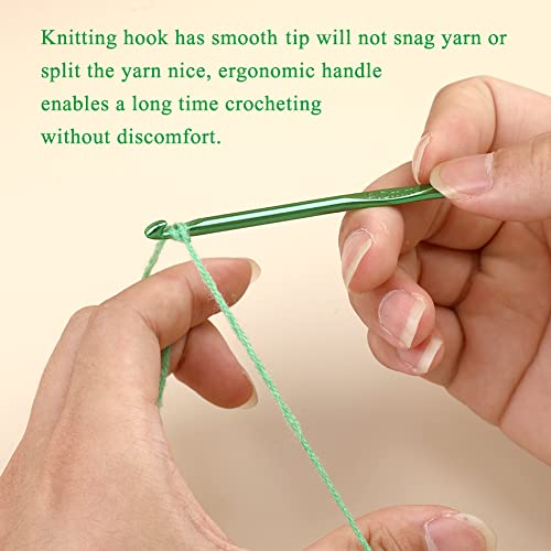 Iuuidu 4mm Aluminum Crochet Hook, Smooth Crochet Needles | Crochet Hooks for Arthritic Hands, Knitting Needles for Yarn Craft, Great Handmade DIY Present for Friends, Random Color - color: Aluminum Crochet Hook, size: 4.0mm