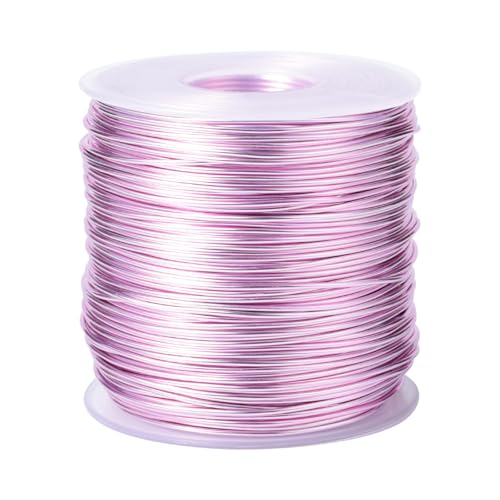 18 Gauge Aluminum Wire for Craft 328FT Pink Bendable Aluminum Wire Bulk | 1mm Flexible Aluminum Armature Crafting Wire Roll for Sculpting DIY Jewelry Making - color: Pink, size: 18 Gauge