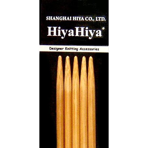 HiyaHiya Double Point 8 inch (20cm) Bamboo Knitting Needles (Set of 5) Size US 2.5 (3mm) HIBDP8-2.5