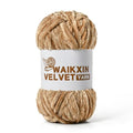 Chunky Chenille Yarn for Crocheting, Baby Yarn for Crocheting Soft, Plush Velvet Yarns, 100g (87.4 yds) Fluffy Yarn for Crochet Amigurumi (Light Khaki) - color: Light Khaki