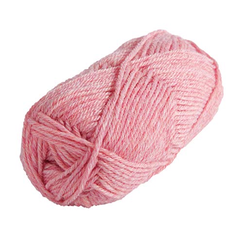 Knit Picks Wool of the Andes Pink 100% Wool Yarn Pack for Knitting | 10 skeins (500g total) of soft worsted weight crocheting yarn in Blossom Heather color, good for felting. - color: Blossom Heather