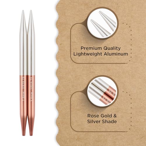 Knitter’s Pride Rosemist Interchangeable Needle 5""(13cm) -US 10.75(7mm) - size: 7.00mm