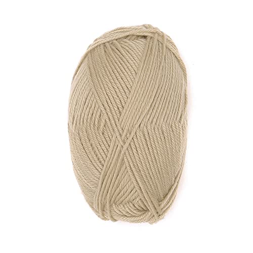 100% Superwash Wool Yarn 3 Skeins 150g DK Weight Knitting Crochet B. Latte | Sourced from Peru for breathable warmth and 327yd total length per 150g pack ideal for soft baby garments hats and sweater - color: Beige Latte