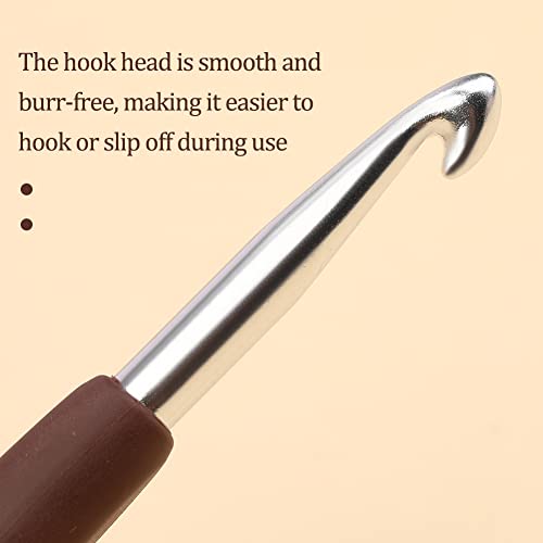 QMNNMA 6 mm Crochet Hook, Ergonomic Crochet Hooks for Arthritic Hands | Crochet Needles for Yarn, Knitting Needles for Beginners, Left-handed People Crocheting Yarn, Good for Making Blankets - size: 6mm