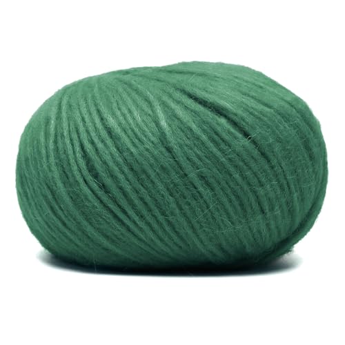 Baby Alpaca Merino Yarn 3 Skeins 150g Worsted Weight Knitting Ch. Green | Pullu baby alpaca merino blend made in Peru 3 skeins 150g 426yd total for knitting and crochet sweaters scarves and hats - color: Christmas Green