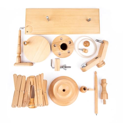Ayan Handicraft Well Crafted Yarn Swift and Ball Winder Combo - Yarn Cake Winder, Yarn Winder and Swift, Yarn Winder Large Capacity (Beachwood Combo) - color: Beachwood Combo