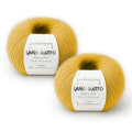 Silk Mohair Yarn for Knitting – Lace Weight Mohair Yarn with Silk, Made in Italy – Yellow-14531, 2 Skeins - color: Yellow - 14531, size: 2
