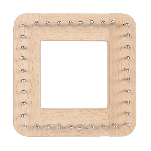 Knitting, Household Handmade Weaving, DIY Handcraft Wood Knitting Board Knitting Tool for Weaving Hat, Scarf, Blanket, Shawl for Children & Adults (10 * 10cm) - size: 10*10cm