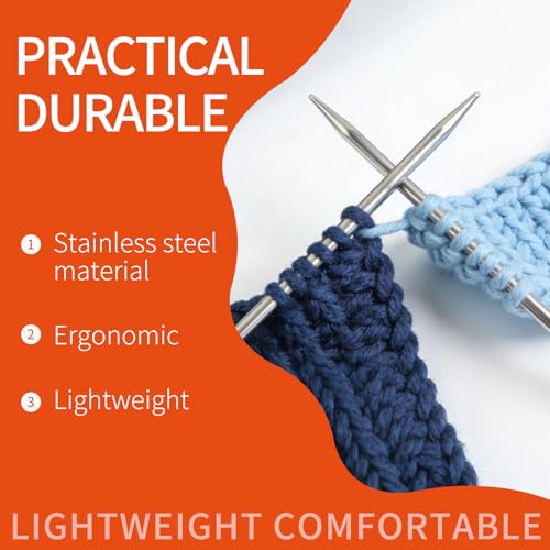 Circular Knitting Needles US Size 4 (3.5 mm) 16 inches (40 cm), Includes 10 Stitch Markers; Perfect for Knitting Sleeves, Socks, and Baby Booties - size: 3.5MM/US4