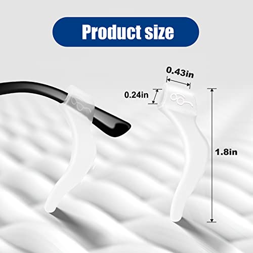 SMARTTOP Eyeglass Ear Grips -20 Pairs eye glasses ear grippers Anti-slip Holder, Silicone Ear Hook, eyeglasses ear grip Sleeve Retainer for Sports Glasses, Sunglasses Reading Glasses - color: Us-s-22a-clear