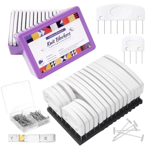 Uotey 130Pcs Knit Blocking Pins Kit for Blocking Knitting Crochet