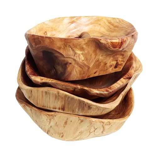 Creative Wood Bowl - Root Carved Handmade Natural Real Wood Candy Serving Bowl 10"-12"