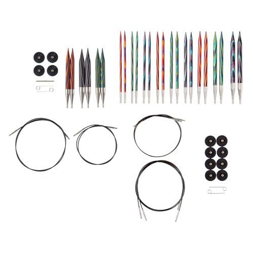 Knit Picks Interchangeable Knitting Needle Variety Pack - Sizes 4-11 and 13, 15, and 17 (Mosaic)