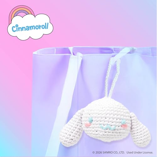 Hello Kitty® and Friends Crochet Kit – Cinnamoroll™ Bag Charm, Sanrio Crochet Kit for Beginners with Yarn, Starter Hooks, Step-by-Step Tutorials, DIY Craft, Great Teen Gifts - color: Sanrio Cinnamoroll