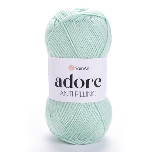 1 Skein YarnArt Adore, Antipilling Yarn, 100% Antipilling Acrlylic, 100 g (3.5 oz), 280 m (306 yd), 3 : Light-DK, Light Green - 341 - color: Light Green - 341