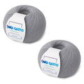 100% Merino Wool Yarn – Extrafine Super Soft Yarn for Knitting, Made in Italy by Lana Gatto, Super Soft Line, Gray-12504, 2-Pack (1.8 oz. / 137 yds Each) - color: Gray - 12504, size: 2