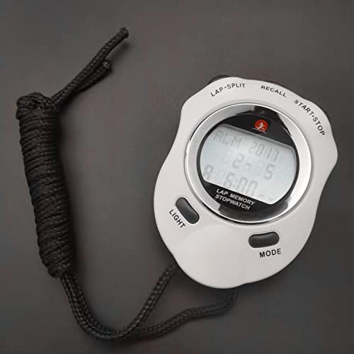 Stopwatch, Metal Stop Watch for Sports 10/100/400 Laps, Stopwatches Timer for Coach Sports Running with 0.01second & 0.001second Timing, Conutdown, Alarm - color: 10 Lap Backlight-plastic