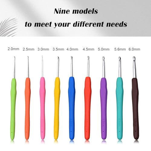 JUQWWQUJ Yarn Holder for Crocheting and Knitting,Yarn Spindle with Double Spindles,Magnetic Yarn Holder,Includes 9 Crochet Hooks,20 Stitch Markers,and 20 Hand Sewing Needles,Wooden Yarn Spinner