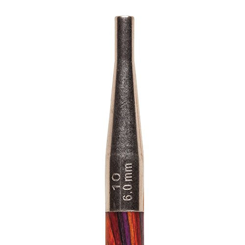 Knit Picks Radiant Wood Short Interchangeable Knitting Needles Set US 4-10 | 7 sizes of 2.75 inch long knitting needles in multicolor, includes cables, end caps, and connectors. - color: Radiant