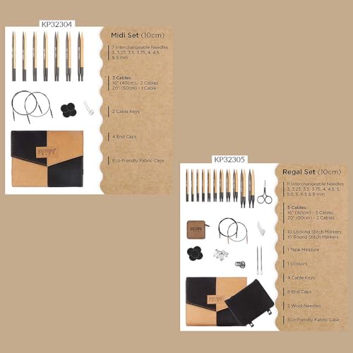 Knitter's Pride Day & Nite Interchangeable Needle Set 4""(10cm) - Regal - size: Set of 11 - 4" (10cm)