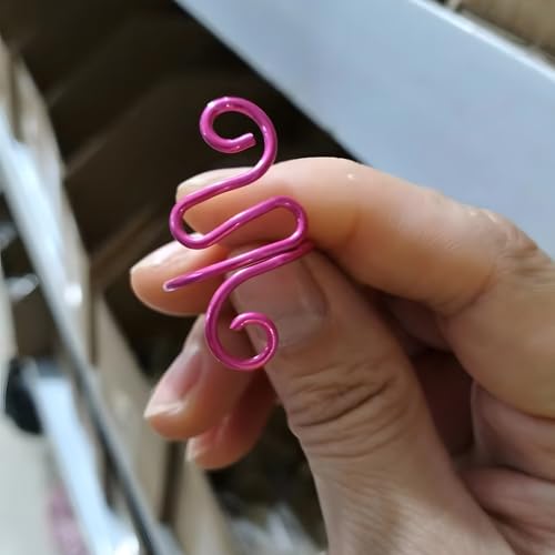 Crochet Tension Rings for Women Adjustable Crochet Hooks Ring - color: Pink