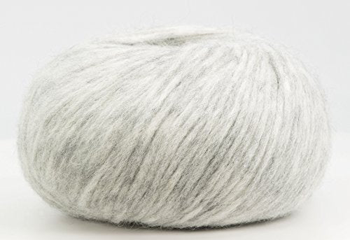 (Set of 3) Baby Alpaca Merino Wool Yarn [426 Yards Total] Light Grey, #4 Worsted - color: Light Grey