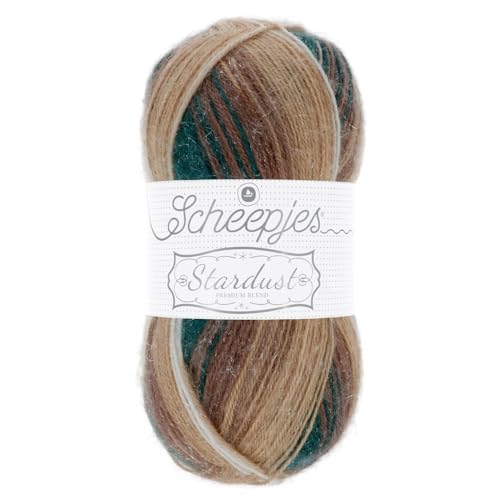 Scheepjes Stardust Yarn 100 g Skein – Shade 662 Sagittarius, Green Beige