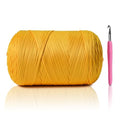 800G（228YDS） Tshirt Yarn for Crocheting，Chunky T-Shirt Yarn for Beginner Crochet Bags，Baskets，Coasters，Shoes，Clothes，DIY Crafts, Elastic Fabric Thick Hand Knitting Crochet Yarns (Golden Yellow) - color: Golden Yellow