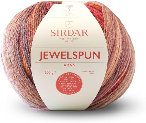 Sirdar Jewelspun Aran - Sunstone Amber (855) - 200g - color: Sunstone Amber
