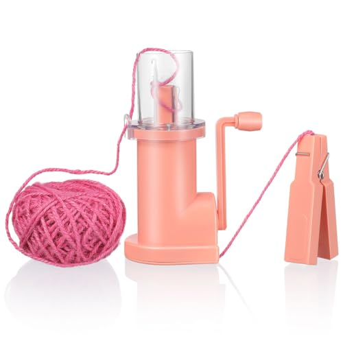 NUOBESTY Hand Knitting Mill Spool Knitter Bracelet Weave Tool DIY Hand Operated Winding Machine for Yarn Compact Knitting Kit with Clip and Instruction Book for Beginners