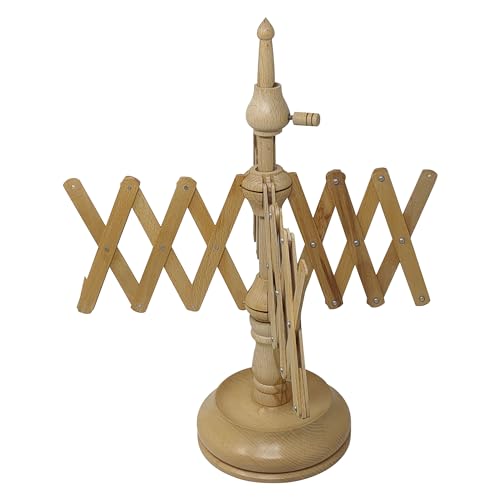 Hand Operated Yarn Ball Winder | Swift, Yarn, Wool, and String Holder| Knitting & Crochet Accessories Galaxy Indiacraft - color: Natural Beechwood Swift