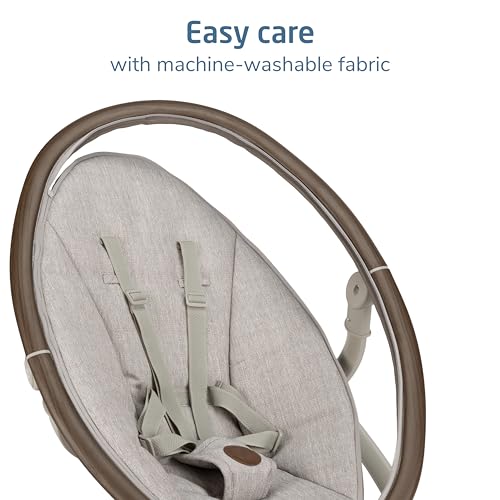 Maxi-Cosi Cassia Smart Baby Swing for Infants, Portable, Foldable Infant Swing with Music, 360 Rotation, 5 Speeds, 12 Melodies, EcoCare Fabric, Auto Motion Sensor, 2 Reclines, Truffle - color: Truffle