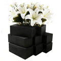 8 Piece Reusable Floral Foam Blocks black, 9 x 3 x 3 Inch, Water Resistant, for Artificial Flower Arrangements, Outdoor Planters, Wedding Decor (8, 9 * 3 * 3) - size: 9*3*3