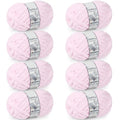 Cozyful Chunky Yarn for Hand Knitting - #10 Chunky Chenille Yarn, Jumbo Big Thick Chunky Yarns for Crocheting, Super Bulky Chunky Knit Blanket Yarns, 8 Skein (22 yds 8 oz Each Skein), Blush Pink - color: Blush Pink