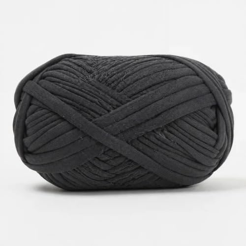 T-Shirt Yarn for Crochet Bags, Rugs & Slippers – 100g Thick Fabric Tube Yarn for DIY Handbags, Baskets, Home Crafts (02 Coffee Brown) - color: 02 Coffee Brown
