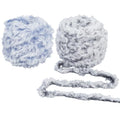 2 Rolls 139.98 Yards Faux Fur Yarn Soft Touch Chunky Fuzzy Velvet Yarns Bulky Plush Colorful Fancy Thread for Crocheting Knitting Sweaters Hats Scarves Blanket Rug DIY Craft Supply