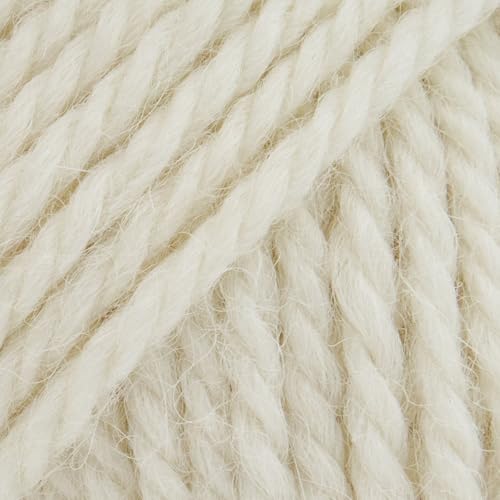 Luca-S ALPINO - Alpaca & Merino Yarn – 2 Skeins of Super Soft Aran Weight Yarn for Knitting & Crochet, 3.5 oz (100g), 164 yds (150m) Total, 60% Alpaca / 40% SF Merino - color: Off White 01, size: 2 Pack
